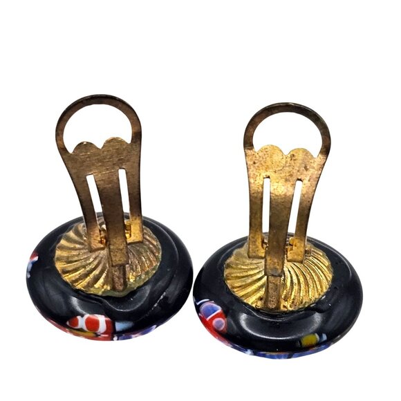 Vintage Venetian Murano Millefiori Glass Bead Necklace & Clip-On Earrings Set - Picture 5 of 16